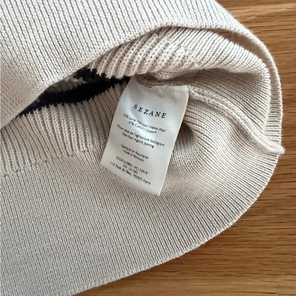 Sezane Sami Jumper Natural / Navy Size Small - Picture 3 of 6